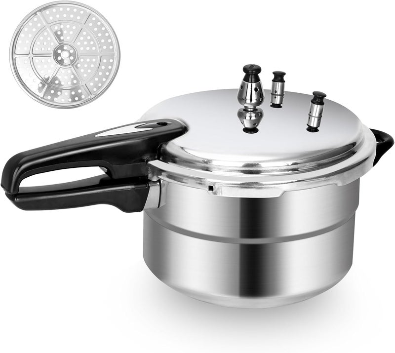 Fulgutonit 5.3 Quart Pressure Cooker, 10 Psi Induction Compatible Pressure Canner w/Multiple Pressure Control & Protection, Canning Rack Included - Image 1
